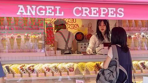 Cafe Crepe Angels Heart in Takeshita Street. Opened in 1977, this shop is considered the oldest crepe shop in Harajuku